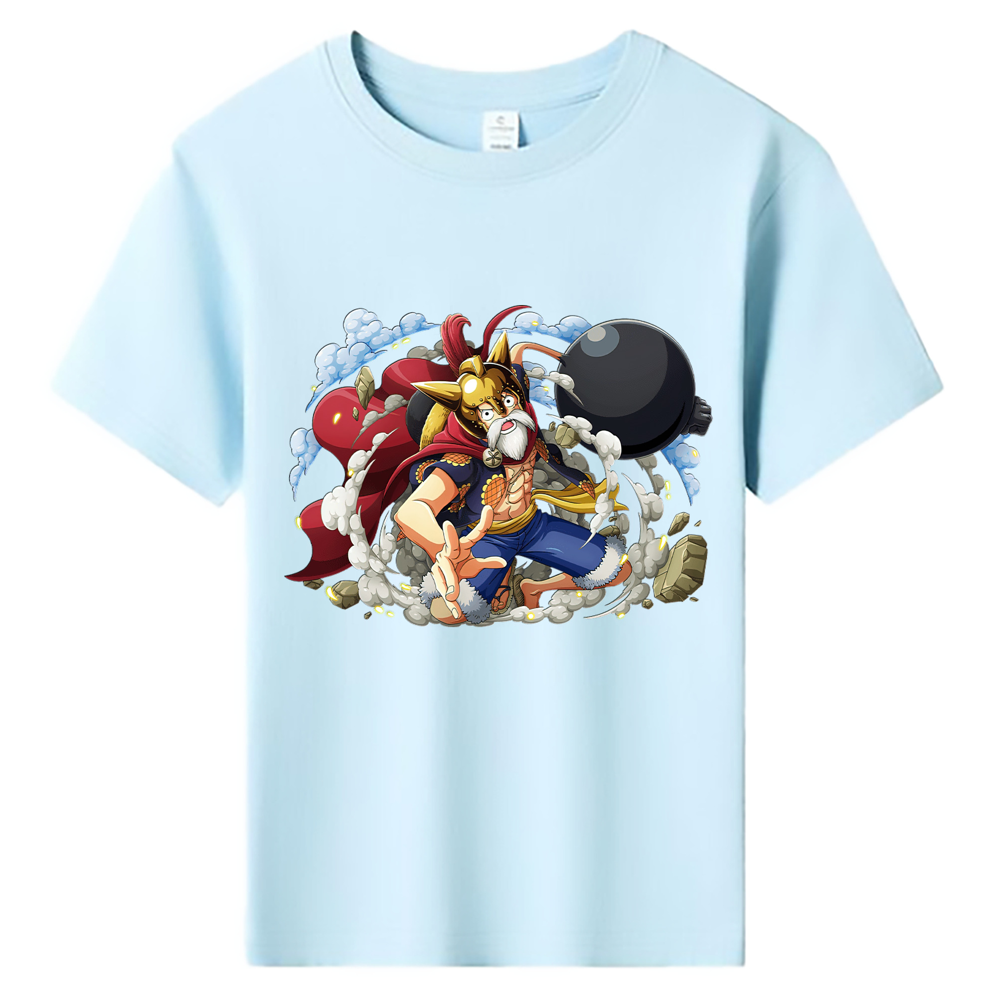 ワンピース モンキー・D・ルフィ ONE PIECE Monkey D. Luffy 綿100％キッズTシャツ（フロントプリント）